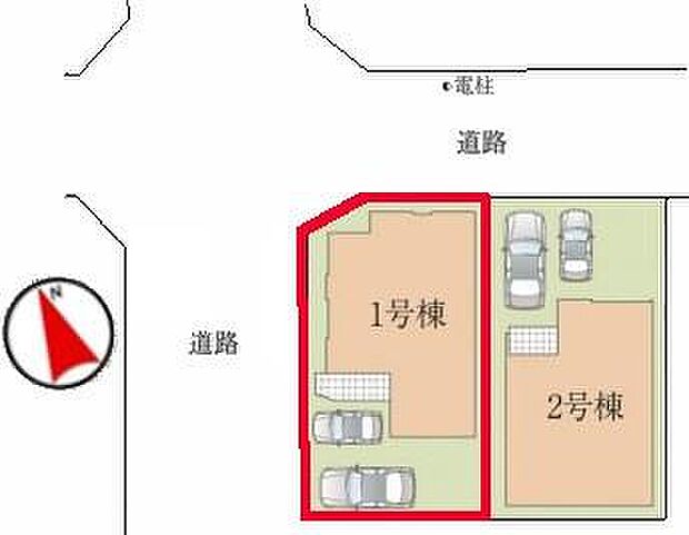 カースペースは2台付き!セカンドカー持ちの方や急な来客時にも安心ですね。