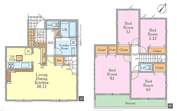 4LDKの魅力的な間取り!LDKはゆったりとした空間で、ご家族との団らん時間が、より一層充実したものになりますね家族との仲が深まり、自然と笑顔が増えそうです!