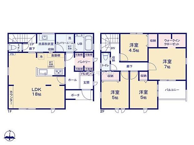 4LDKの魅力的な間取り！LDKはゆったりとした空間で、ご家族との団らん時間が、より一層充実したものになりますね家族との仲が深まり、自然と笑顔が増えそうです！