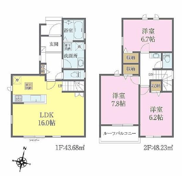 3LDKの魅力的な間取り!LDKはゆったりとした空間で、ご家族との団らん時間が、より一層充実したものになりますね!家族との仲が深まり、自然と笑顔が増えそうです!
