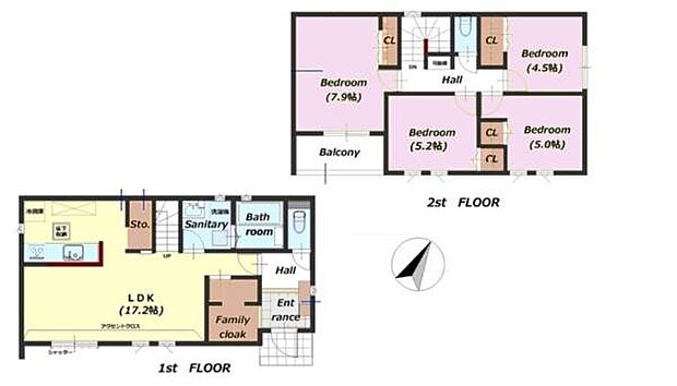 4LDKの魅力的な間取り！LDKはゆったりとした空間で、ご家族との団らん時間が、より一層充実したものになりますね家族との仲が深まり、自然と笑顔が増えそうです！