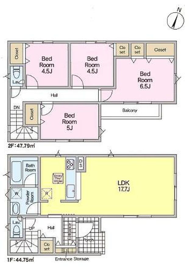 4LDKの魅力的な間取り!LDKはゆったりとした空間で、ご家族との団らん時間が、より一層充実したものになりますね家族との仲が深まり、自然と笑顔が増えそうです!