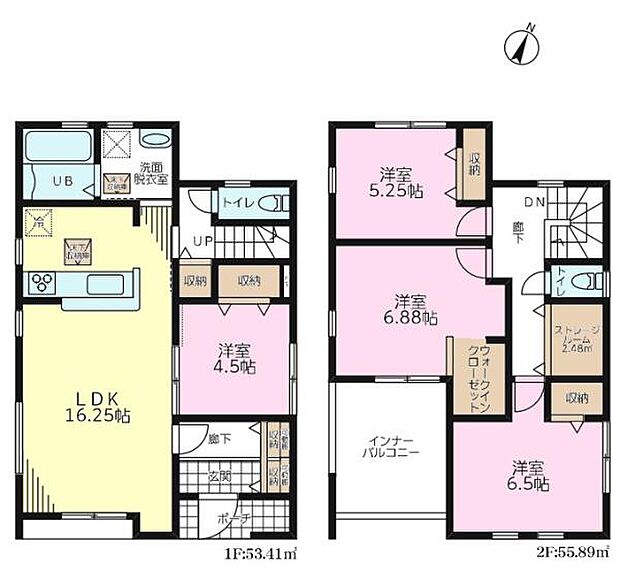 4SLDKの魅力的な間取り!LDKはゆったりとした空間で、ご家族との団らん時間が、より一層充実したものになりますね!家族との仲が深まり、自然と笑顔が増えそうです!