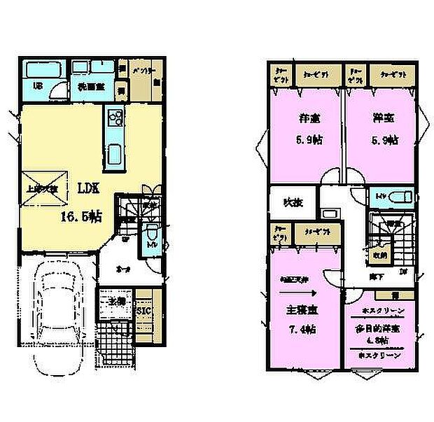4LDKの魅力的な間取り！LDKはゆったりとした空間で、ご家族との団らん時間が、より一層充実したものになりますね！家族との仲が深まり、自然と笑顔が増えそうです！