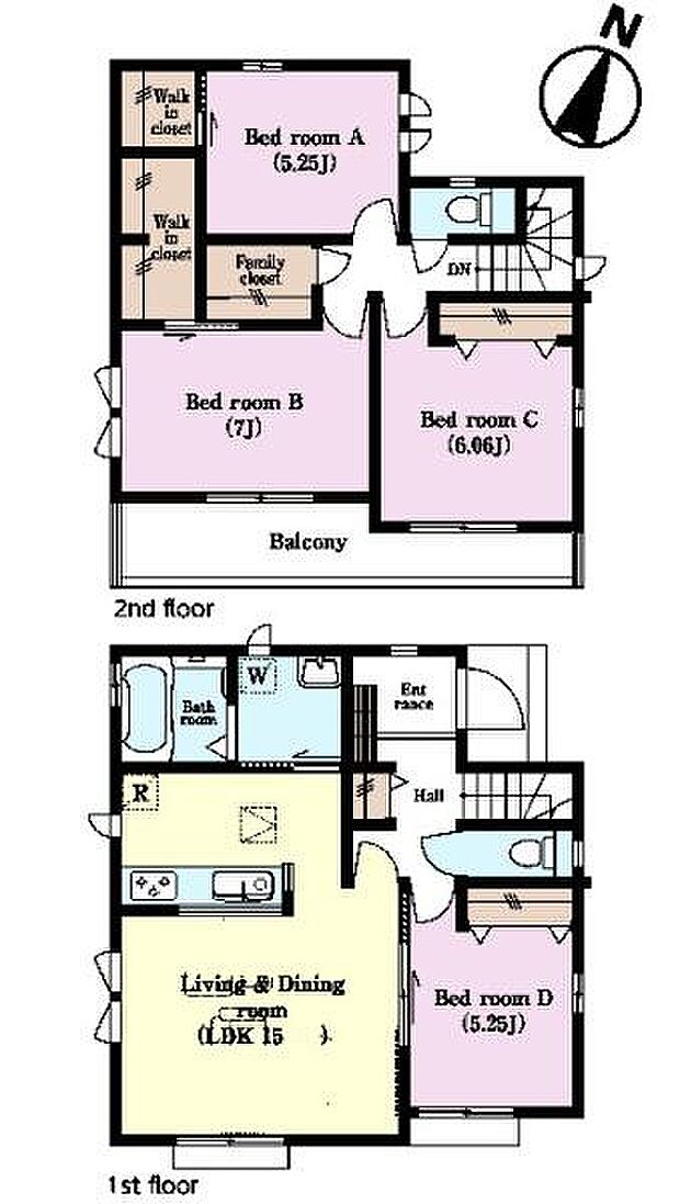 4LDKの魅力的な間取り！LDKはゆったりとした空間で、ご家族との団らん時間が、より一層充実したものになりますね家族との仲が深まり、自然と笑顔が増えそうです！
