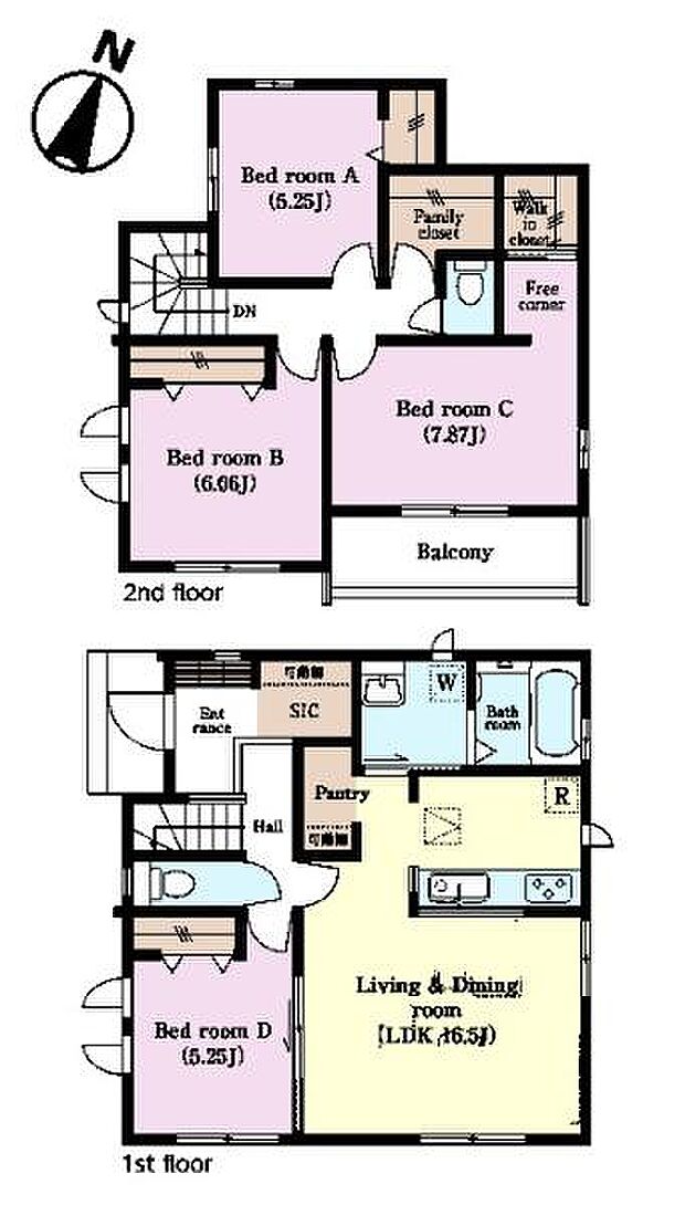 4LDKの魅力的な間取り!LDKはゆったりとした空間で、ご家族との団らん時間が、より一層充実したものになりますね家族との仲が深まり、自然と笑顔が増えそうです!
