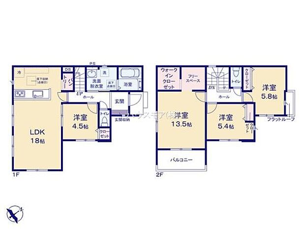4LDKの魅力的な間取り！LDKはゆったりとした空間で、ご家族との団らん時間が、より一層充実したものになりますね家族との仲が深まり、自然と笑顔が増えそうです！
