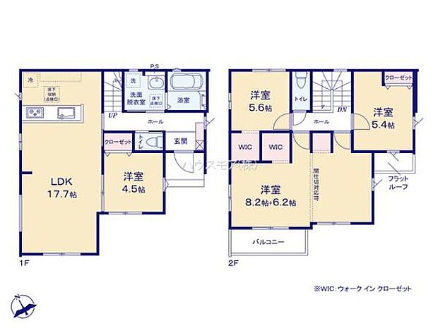 4(5)LDKの魅力的な間取り！LDKはゆったりとした空間で、ご家族との団らん時間が、より一層充実したものになりますね！家族との仲が深まり、自然と笑顔が増えそうです！