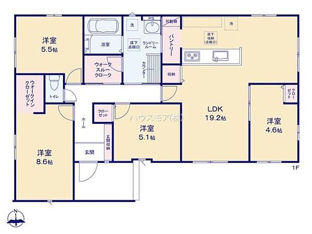 4LDKの魅力的な間取り！LDKはゆったりとした空間で、ご家族との団らん時間が、より一層充実したものになりますね家族との仲が深まり、自然と笑顔が増えそうです！