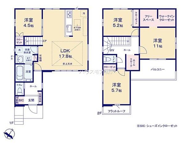 4LDKの魅力的な間取り!LDKはゆったりとした空間で、ご家族との団らん時間が、より一層充実したものになりますね家族との仲が深まり、自然と笑顔が増えそうです!