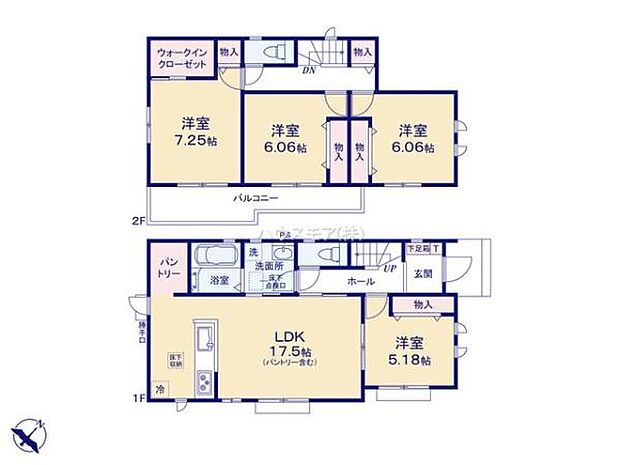 4LDKの魅力的な間取り!LDKはゆったりとした空間で、ご家族との団らん時間が、より一層充実したものになりますね家族との仲が深まり、自然と笑顔が増えそうです!