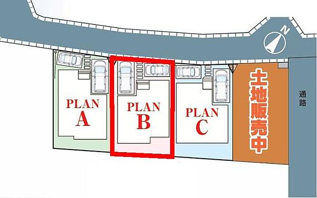 カースペースは2台付き！セカンドカー持ちの方や急な来客時にも安心ですね。