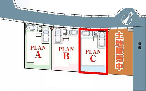 カースペースは2台付き！セカンドカー持ちの方や急な来客時にも安心ですね。