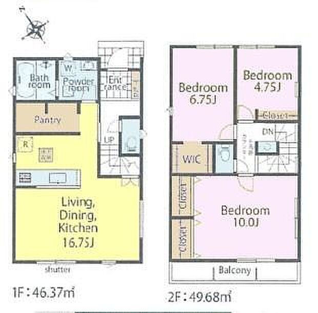 3LDKの魅力的な間取り!LDKはゆったりとした空間で、ご家族との団らん時間が、より一層充実したものになりますね家族との仲が深まり、自然と笑顔が増えそうです!