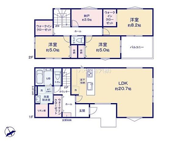 3(4)SLDKの魅力的な間取り!LDKはゆったりとした空間で、ご家族との団らん時間が、より一層充実したものになりますね家族との仲が深まり、自然と笑顔が増えそうです!
