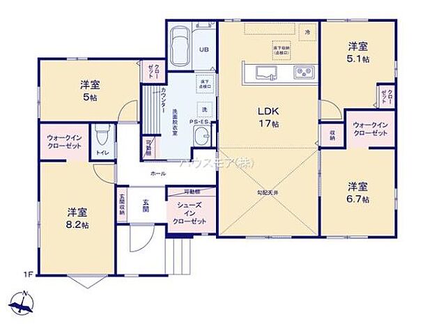 4LDKの魅力的な間取り!LDKはゆったりとした空間で、ご家族との団らん時間が、より一層充実したものになりますね。家族との仲が深まり、自然と笑顔が増えます!