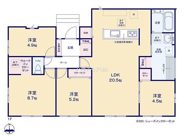 4LDKの魅力的な間取り！LDKはゆったりとした空間で、ご家族との団らん時間が、より一層充実したものになりますね！家族との仲が深まり、自然と笑顔が増えそうです！