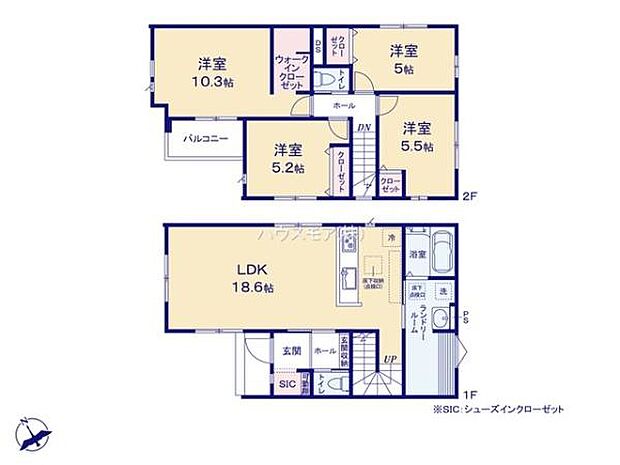 4LDKの魅力的な間取り!LDKはゆったりとした空間で、ご家族との団らん時間が、より一層充実したものになりますね家族との仲が深まり、自然と笑顔が増えそうです!
