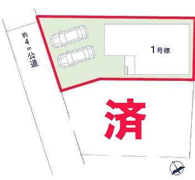 カースペースが2台あります!来客や家族のお車が停められて便利!マイカーをもってワンランク上の生活へ!