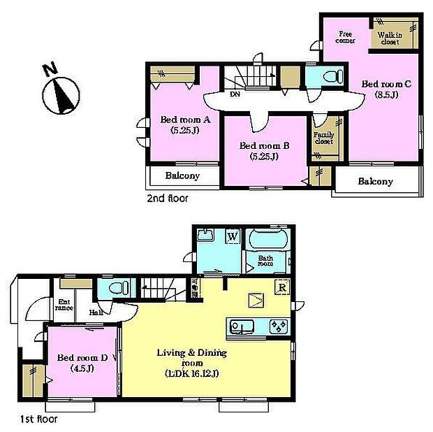 4LDKの魅力的な間取り!LDKはゆったりとした空間で、ご家族との団らん時間が、より一層充実したものになりますね家族との仲が深まり、自然と笑顔が増えそうです!