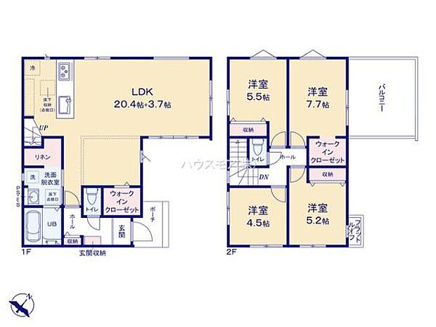 4LDKの魅力的な間取り!LDKはゆったりとした空間で、ご家族との団らん時間が、より一層充実したものになりますね!家族との仲が深まり、自然と笑顔が増えそうです!