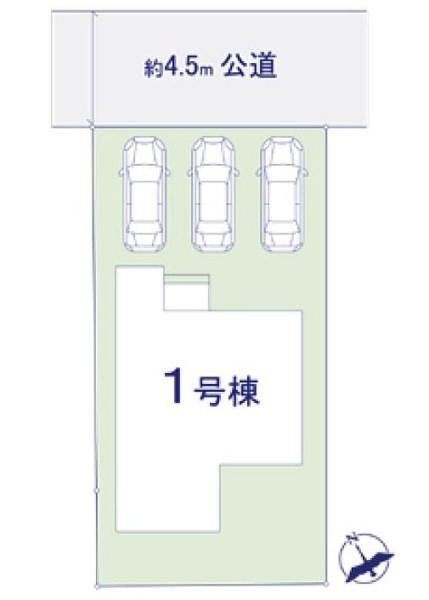 カースペースは3台付き！セカンドカー持ちの方や急な来客時にも安心ですね。