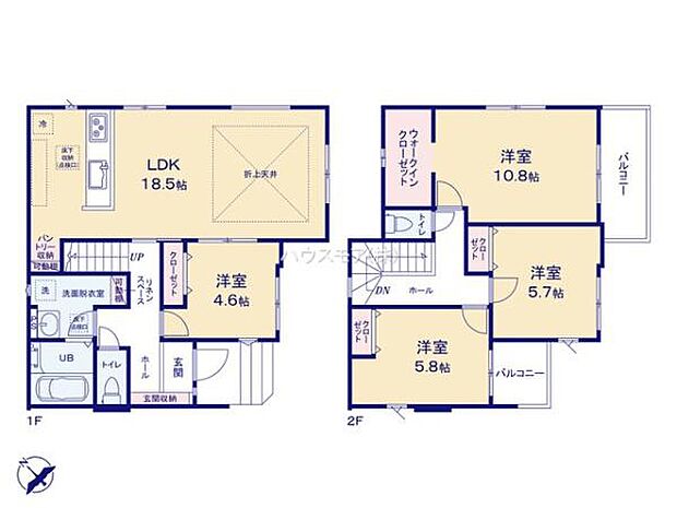 4LDKの魅力的な間取り！LDKはゆったりとした空間で、ご家族との団らん時間が、より一層充実したものになりますね家族との仲が深まり、自然と笑顔が増えそうです！