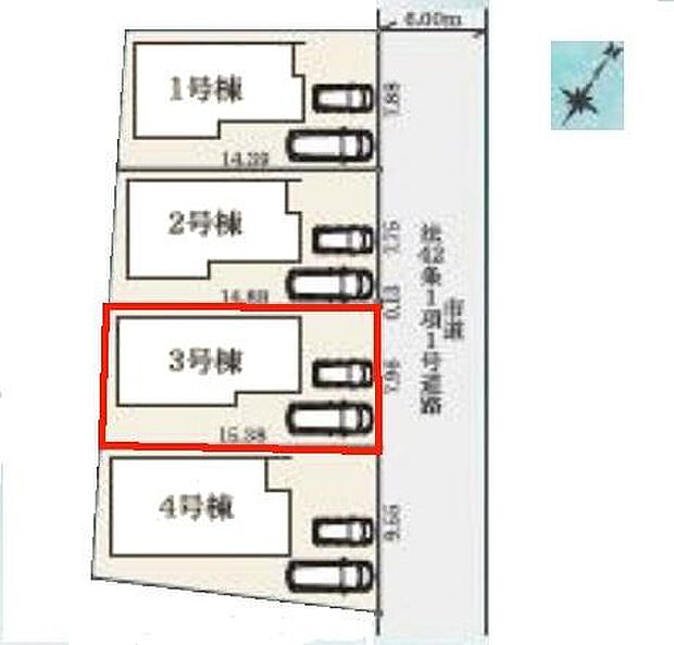 カースペースは2台付き！セカンドカー持ちの方や急な来客時にも安心ですね。