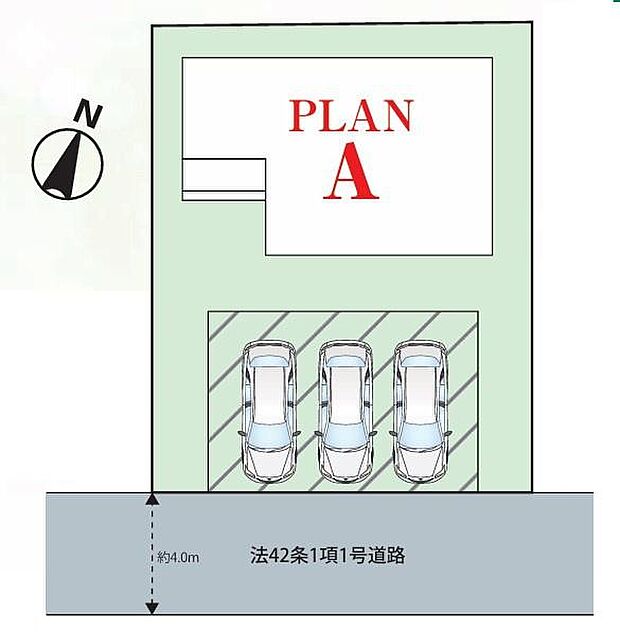 カースペースは3台付き！セカンドカー持ちの方や急な来客時にも安心ですね。物件探しのご条件・ご要望などありましたら、何なりとスタッフまでお申し付けください！