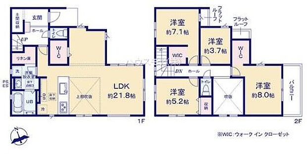 4LDKの魅力的な間取り!LDKはゆったりとした空間で、ご家族との団らん時間が、より一層充実したものになりますね家族との仲が深まり、自然と笑顔が増えそうです!