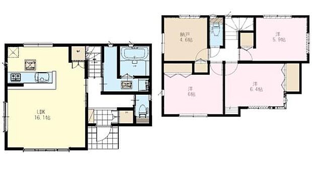 3SLDKの魅力的な間取り!LDKはゆったりとした空間で、ご家族との団らん時間が、より一層充実したものになりますね!家族との仲が深まり、自然と笑顔が増えそうです!