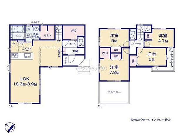 4LDKの魅力的な間取り!LDKはゆったりとした空間で、ご家族との団らん時間が、より一層充実したものになりますね家族との仲が深まり、自然と笑顔が増えそうです!