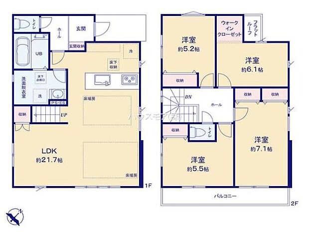 4LDKの魅力的な間取り!LDKはゆったりとした空間で、ご家族との団らん時間が、より一層充実したものになりますね家族との仲が深まり、自然と笑顔が増えそうです!