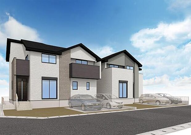 こちらは完成予想パースになります！周辺環境や他物件もまとめてご案内可能です！不動産の事ならどんな事でもお気軽にご相談ください。