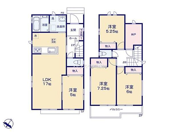 4LDKの魅力的な間取り！LDKはゆったりとした空間で、ご家族との団らん時間が、より一層充実したものになりますね家族との仲が深まり、自然と笑顔が増えそうです！