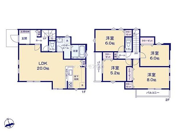 4LDKの魅力的な間取り!LDKはゆったりとした空間で、ご家族との団らん時間が、より一層充実したものになりますね。家族との仲が深まり、自然と笑顔が増えます!
