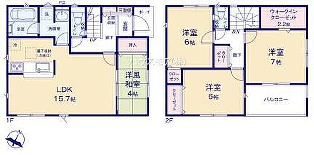 4LDKの魅力的な間取り！LDKはゆったりとした空間で、ご家族との団らん時間が、より一層充実したものになりますね！家族との仲が深まり、自然と笑顔が増えそうです！