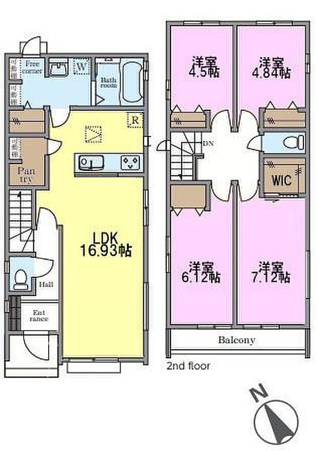 4LDKの魅力的な間取り!LDKはゆったりとした空間で、ご家族との団らん時間が、より一層充実したものになりますね家族との仲が深まり、自然と笑顔が増えそうです!