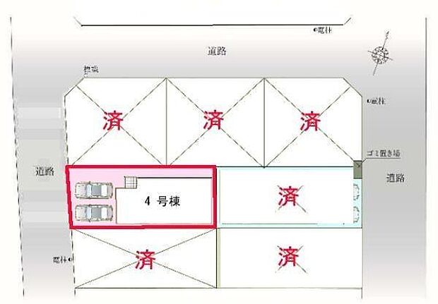 カースペースは2台付き！セカンドカー持ちの方や急な来客時にも安心ですね。