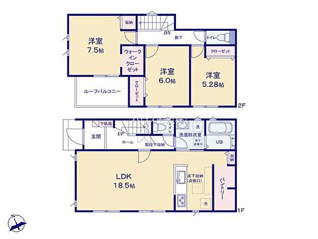4LDKの魅力的な間取り!LDKはゆったりとした空間で、ご家族との団らん時間が、より一層充実したものになりますね家族との仲が深まり、自然と笑顔が増えそうです!