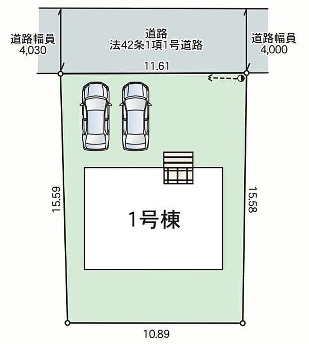 カースペースが2台あります！来客や家族のお車が停められて便利！マイカーをもってワンランク上の生活へ！