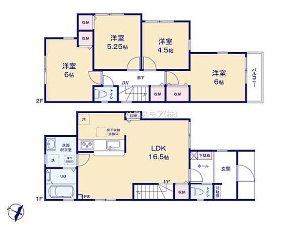 4LDKの魅力的な間取り！LDKはゆったりとした空間で、ご家族との団らん時間が、より一層充実したものになりますね。家族との仲が深まり、自然と笑顔が増えます！