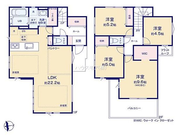 4(5)LDKの魅力的な間取り!LDKはゆったりとした空間で、ご家族との団らん時間が、より一層充実したものになりますね。家族との仲が深まり、自然と笑顔が増えます!