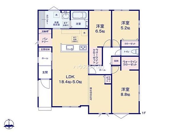 3(4)LDKの魅力的な間取り！LDKはゆったりとした空間で、ご家族との団らん時間が、より一層充実したものになりますね。家族との仲が深まり、自然と笑顔が増えます！