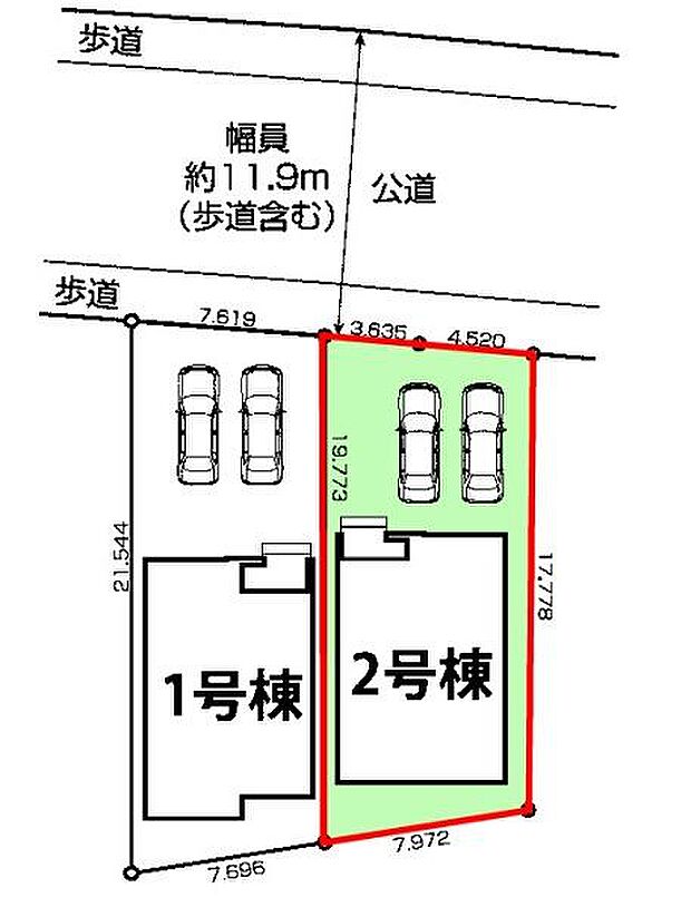 カースペースは2台付き！セカンドカー持ちの方や急な来客時にも安心ですね。物件探しのご条件・ご要望などありましたら、何なりと弊社スタッフまでお申し付けください！