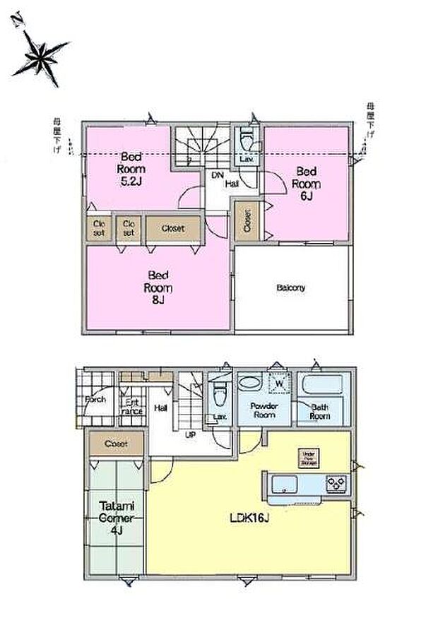 3LDKの魅力的な間取り!LDKはゆったりとした空間で、ご家族との団らん時間が、より一層充実したものになりますね。家族との仲が深まり、自然と笑顔が増えます!