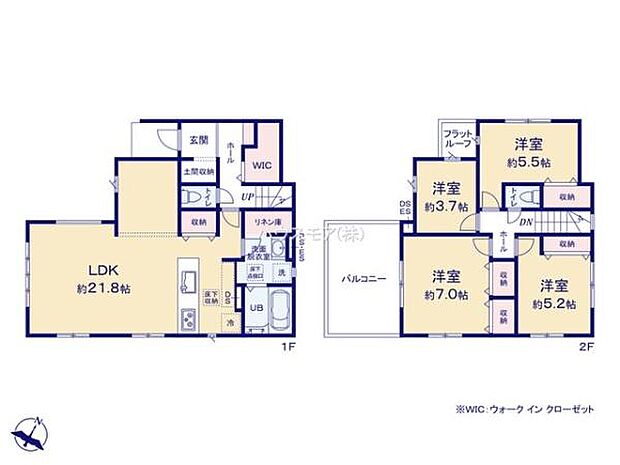 4(5)LDKの魅力的な間取り!LDKはゆったりとした空間で、ご家族との団らん時間が、より一層充実したものになりますね。家族との仲が深まり、自然と笑顔が増えます!