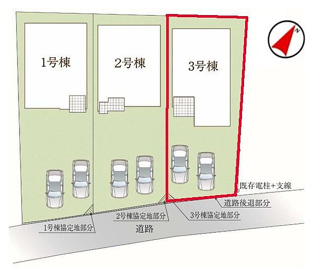 カースペースは2台付き!セカンドカー持ちの方や急な来客時にも安心ですね。