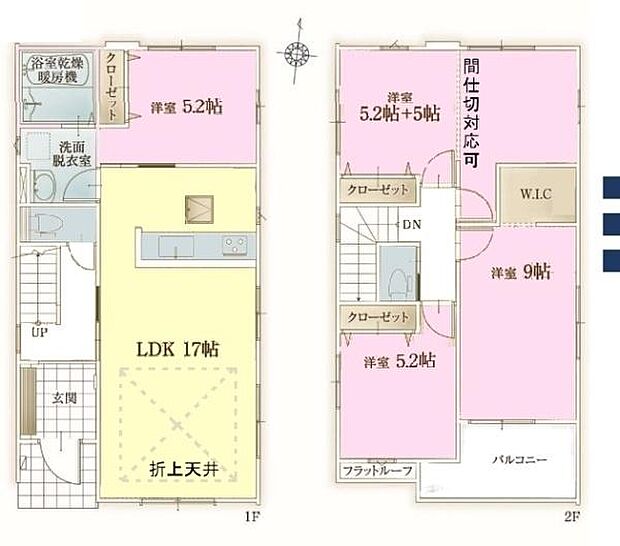 4(5)LDKの魅力的な間取り!LDKはゆったりとした空間で、ご家族との団らん時間が、より一層充実したものになりますね家族との仲が深まり、自然と笑顔が増えそうです!