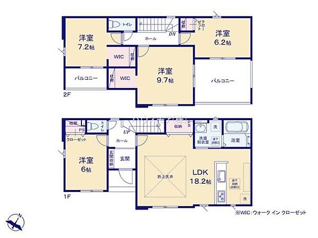 4LDKの魅力的な間取り！LDKはゆったりとした空間で、ご家族との団らん時間が、より一層充実したものになりますね家族との仲が深まり、自然と笑顔が増えそうです！